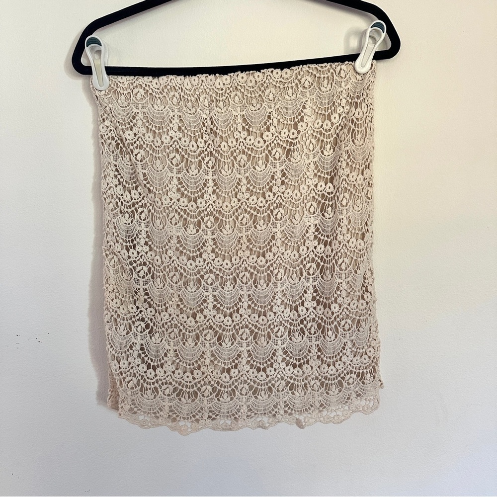 Lace miniskirt